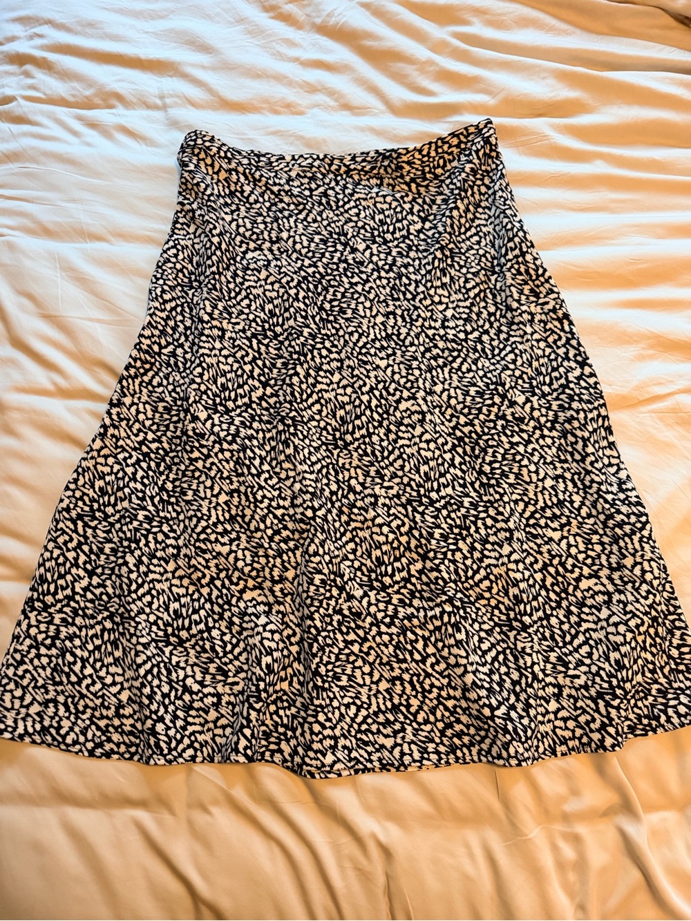 RW&CO. Black and White A-Line Printed Skirt